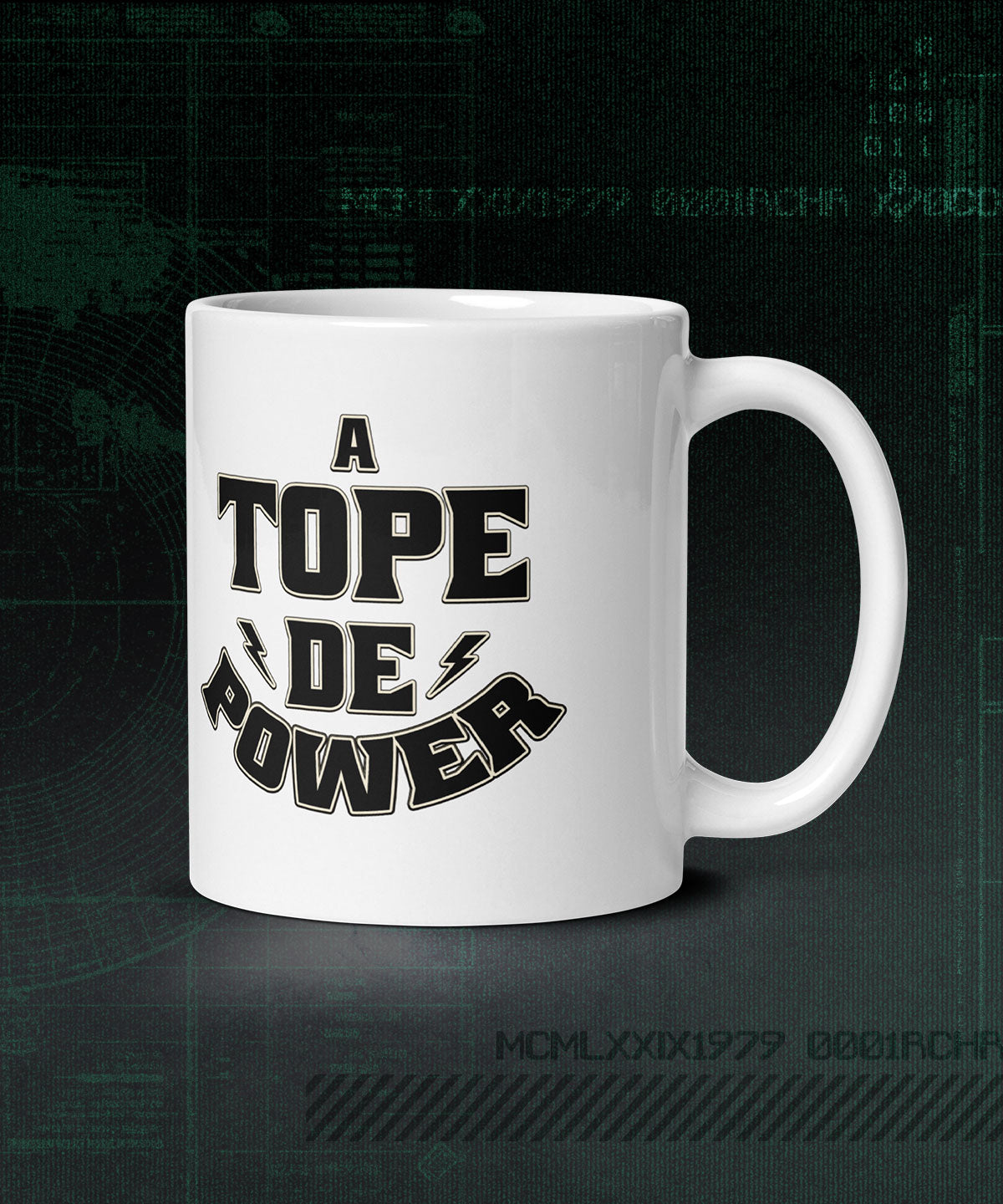 Taza blanca "A tope de power"