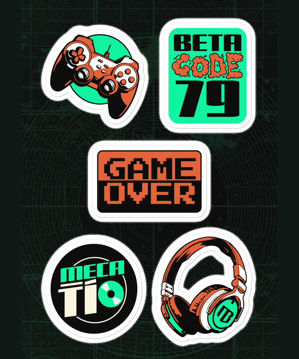 Set de stickers Game Over