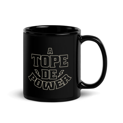 Taza negra "A tope de power"